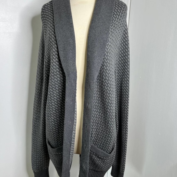 Merona Women's Sweater Button Down Grey/White Long Sleeves Cardigan Size XL - Picture 16 of 16
